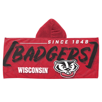 NCAA Wisconsin Badgers Juvy Hooded Towel