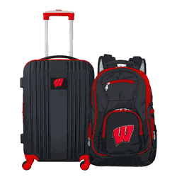 NCAA Wisconsin Badgers Premium 2-Piece Backpack & Carry-On Set