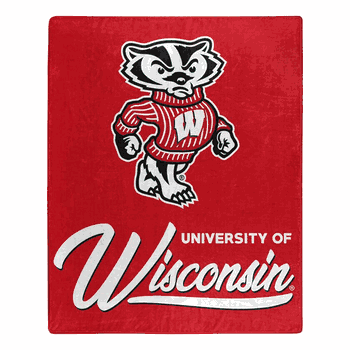 NCAA Wisconsin Badgers Signature Raschel Throw