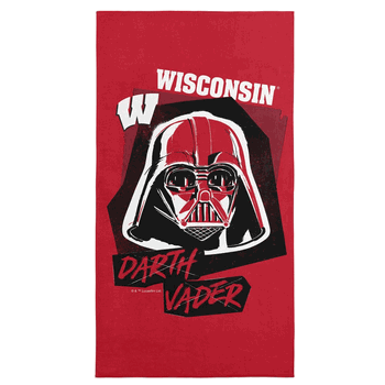 NCAA Wisconsin Darth Vader  Beach Towel 30 x 60 Inches