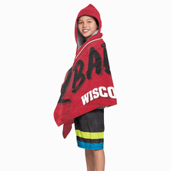 NCAA Wisconsin Youth Hooded Beach Towel 21x51 Inches
