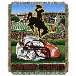 NCAA Wyoming Homefield Advantage Woven Tapestry Throw Blanket 48x60 Inches