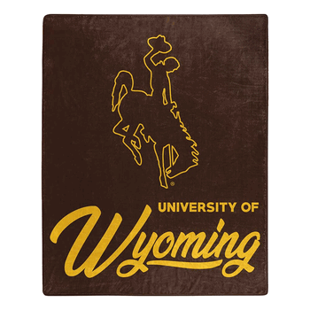 NCAA Wyoming Signature Raschel Throw Blanket 50x60 Inches