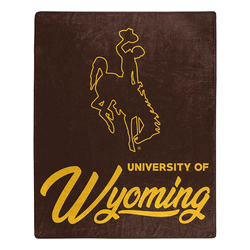 NCAA Wyoming Signature Raschel Throw Blanket 50x60 Inches