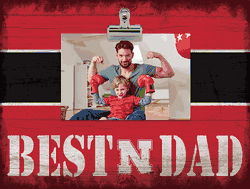 Nebraska Cornhuskers 10" x 8" Best Dad with Stripe Clip Frame