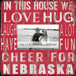 Nebraska Cornhuskers 10x10 In This House Frame