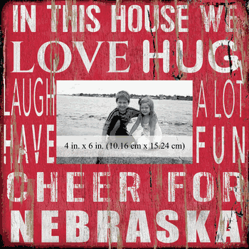 Nebraska Cornhuskers 10x10 In This House Frame