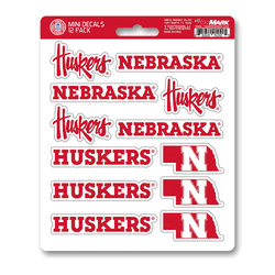 Nebraska Cornhuskers 12 Count Mini Decal Sticker Pack