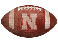 Nebraska Cornhuskers 12" Football Shaped Sign