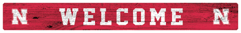 Nebraska Cornhuskers 16in. Welcome Strip