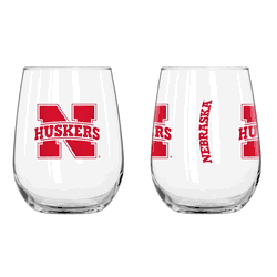 Nebraska Cornhuskers 16oz Gameday Curved Beverage Glass