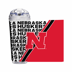 Nebraska Cornhuskers 24 Oz Hinged Lid Tumbler