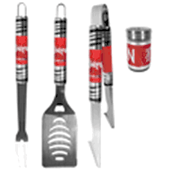 Nebraska Cornhuskers 3 pc Tailgater BBQ Set and Season Shaker