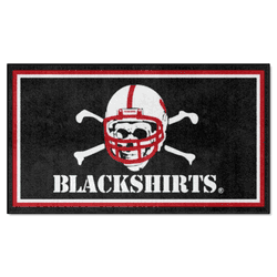 Nebraska Cornhuskers 3ft. x 5ft. Plush Area Rug, Blackshirts