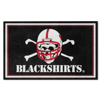 Nebraska Cornhuskers 4ft. x 6ft. Plush Area Rug, Blackshirts