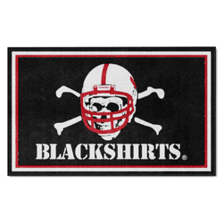 Nebraska Cornhuskers 4ft. x 6ft. Plush Area Rug, Blackshirts