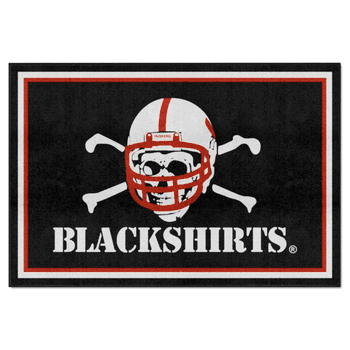 Nebraska Cornhuskers 5ft. x 8 ft. Plush Area Rug, Blackshirts