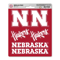 Nebraska Cornhuskers  6 Count Mini Decal Sticker Pack