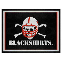 Nebraska Cornhuskers 8ft. x 10 ft. Plush Area Rug, Blackshirts