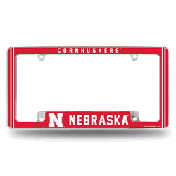 Nebraska Cornhuskers Alternate Design All Over Chrome Frame