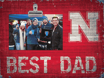 Nebraska Cornhuskers Best Dad Clip Frame