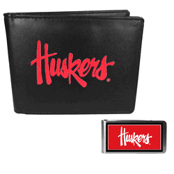 Nebraska Cornhuskers Bi-fold Wallet & Color Money Clip