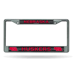 Nebraska Cornhuskers Bling Chrome Frame