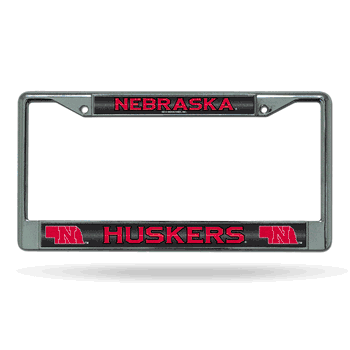 Nebraska Cornhuskers Bling Chrome Frame