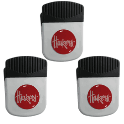 Nebraska Cornhuskers Chip Clip Magnet with Bottle Opener, 3pk
