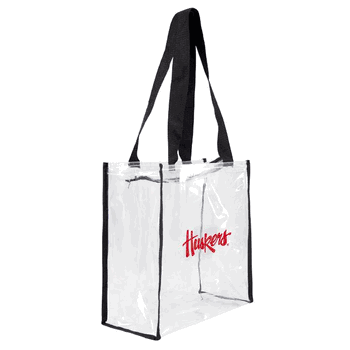 Nebraska Cornhuskers Clear Square Stadium Tote Alt