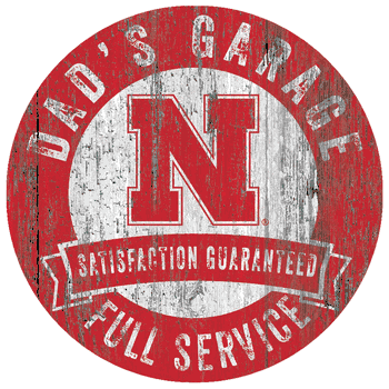 Nebraska Cornhuskers Dad's Garage Sign