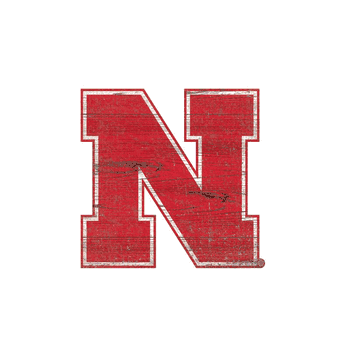 Nebraska Cornhuskers Distressed Logo Cutout Sign