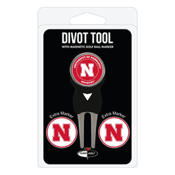 Nebraska Cornhuskers Divot Tool Pack - Signature tool w/ 3 markers
