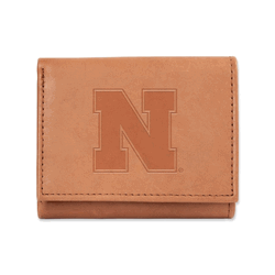 Nebraska Cornhuskers  Embossed Genuine Leather Tri-Fold