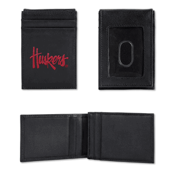 Nebraska Cornhuskers  Embroidered Front Pocket Wallet - Slim/Light Weight