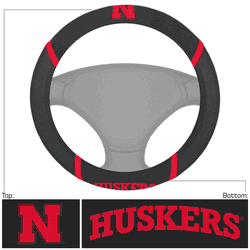 Nebraska Cornhuskers Embroidered Steering Wheel Cover
