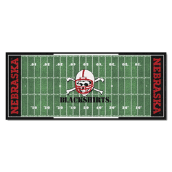 Nebraska Cornhuskers Field Runner Mat - 30in. x 72in. - Blackshirts Alternate Logo