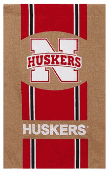 Nebraska Cornhuskers Flag 29x43 Burlap House Style CO