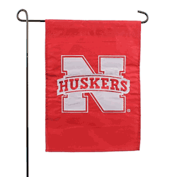 Nebraska Cornhuskers Flag Garden Style Applique Sculpted CO