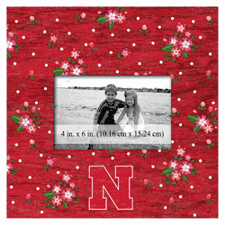 Nebraska Cornhuskers Floral 10x10 Frame