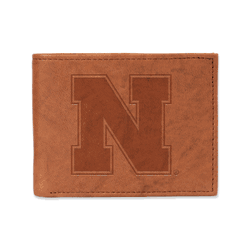 Nebraska Cornhuskers  Genuine Leather Billfold Wallet - 3.25" x 4.25" - Slim Style