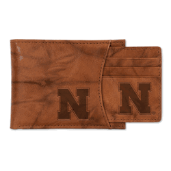 Nebraska Cornhuskers  Genuine Leather Slider Wallet