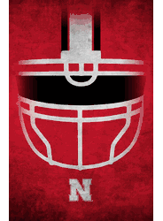 Nebraska Cornhuskers Ghost Helmet 17x26
