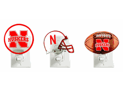 Nebraska Cornhuskers Glass Night Light 3 Assorted 18 piece CO
