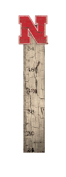 Nebraska Cornhuskers Growth Chart Sign 6x36