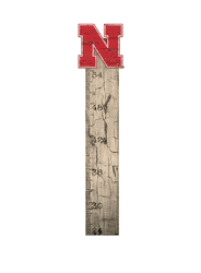 Nebraska Cornhuskers Growth Chart Sign 6x36