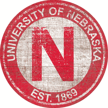 Nebraska Cornhuskers Heritage Logo Round Sign