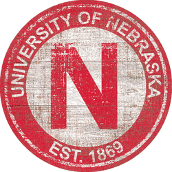 Nebraska Cornhuskers Heritage Logo Round Sign