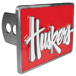 Nebraska Cornhuskers Hitch Cover Class II and Class III Metal Plugs
