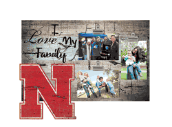 Nebraska Cornhuskers I Love my Family Clip Frame